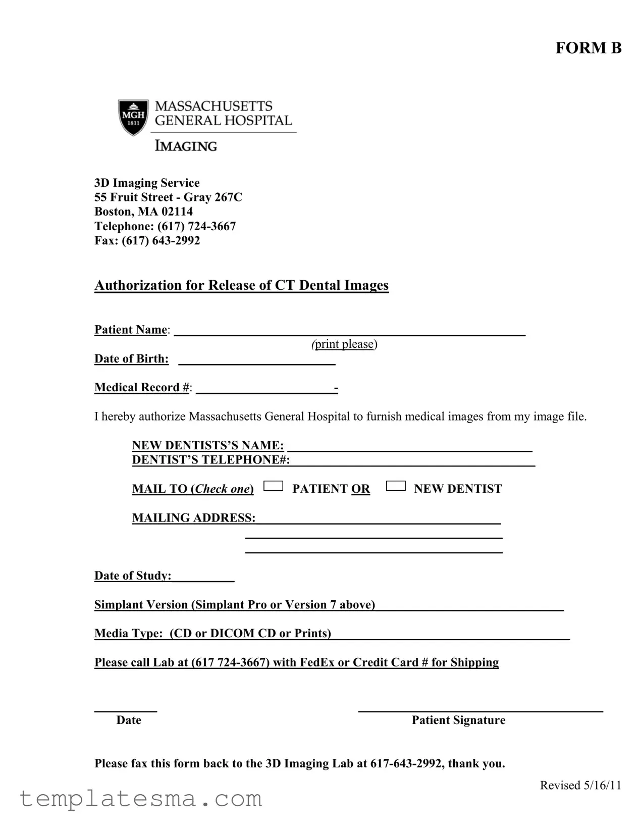 Fill Your Massachusetts B Form