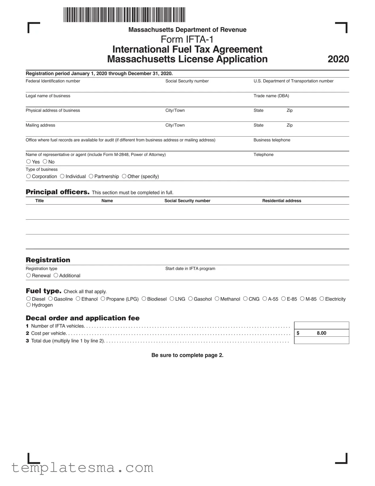 Fill Your Massachusetts Ifta Form