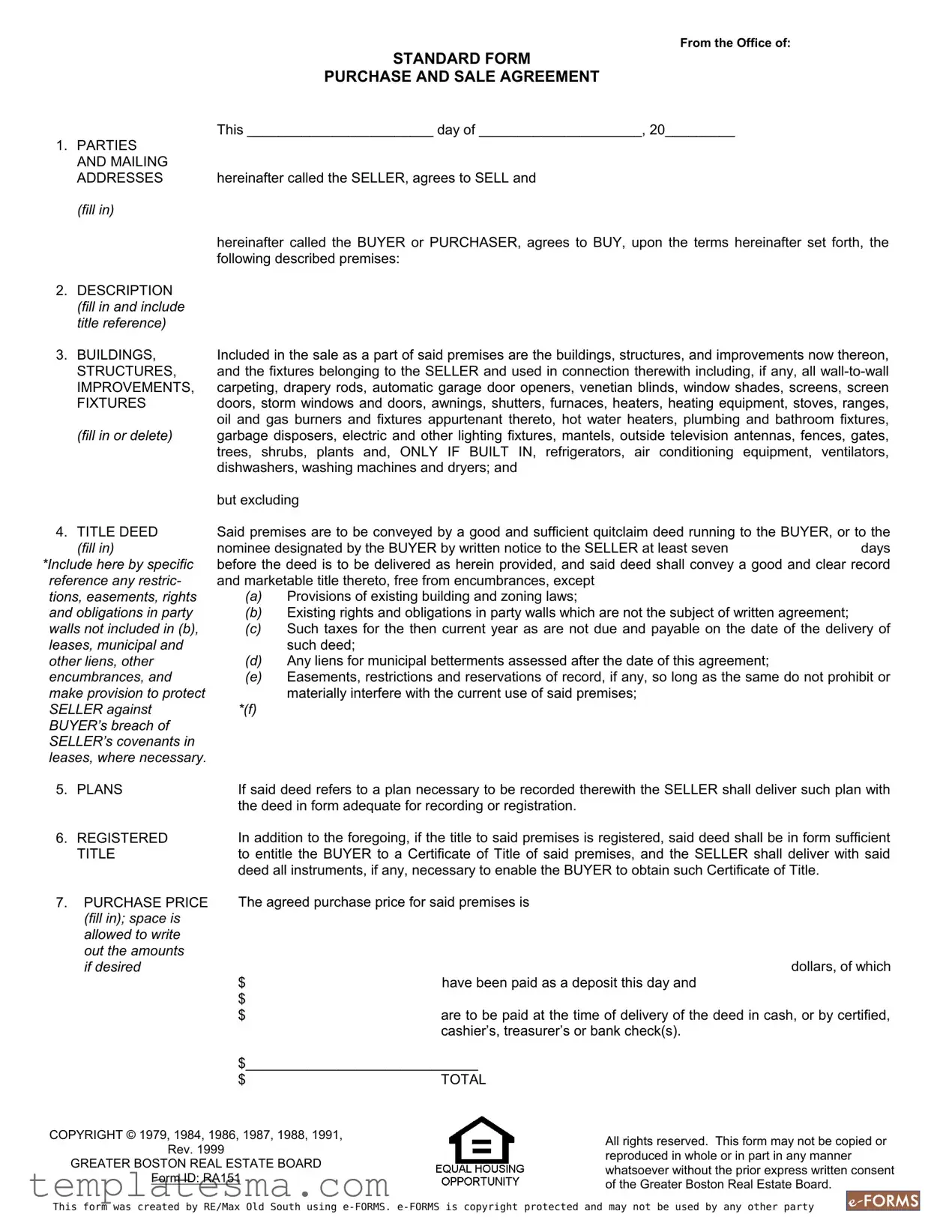 Fill Your Massachusetts Real Estate Form