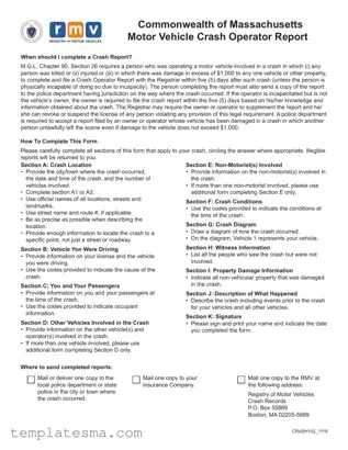 Fill Your Ma Vehicle Accident Report Form
