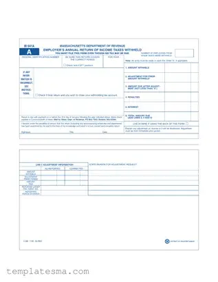 Fill Your Massachusetts M 941A Form