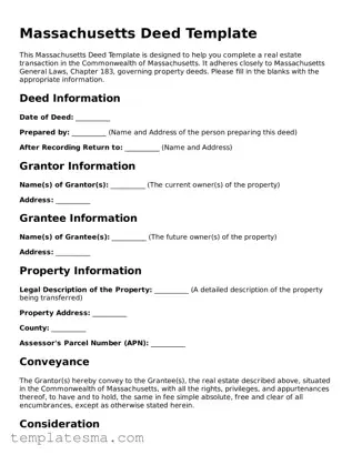 Printable Massachusetts Deed Form